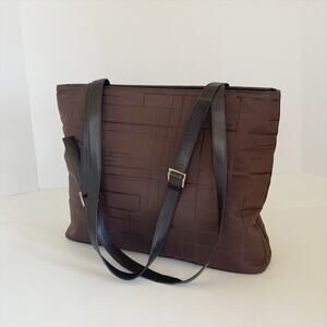 SALVATORE‎ FERRAGAMO Vintage NWT Nylon & Leather Shoulder Bag Tote Hand Bag